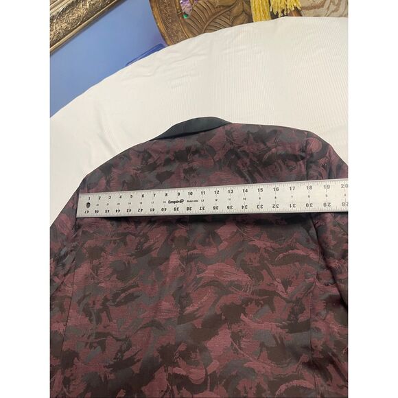 NWT Egara Men’s Black Plum Slim Fit Tuxedo Blazer Size 42R New - Picture 11 of 11